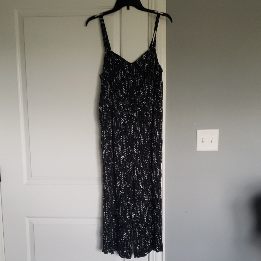 Black Sleeveless Spaghetti Strap Jumpsuit